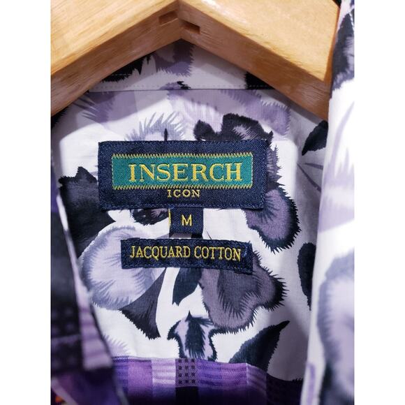 Inserch Jacquard Cotton Vertical Stripes Multicolor Men's Shirt - Size M - Picture 3 of 12